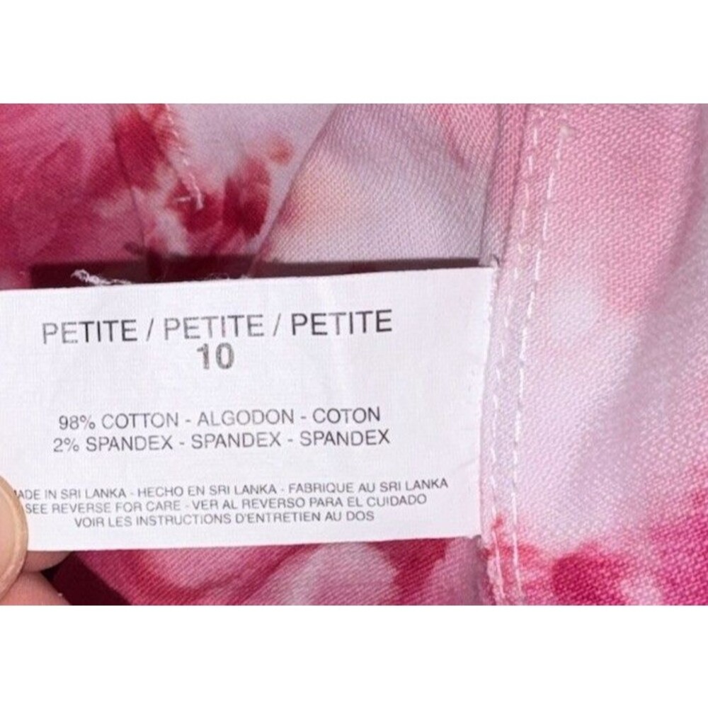 Gloria Vanderbilt Petite Pink Tie-Dye Skort Women’s Size 10 Petite - Picture 5 of 10